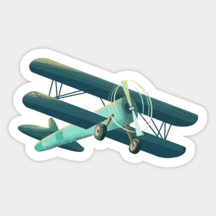 green plane Sticker